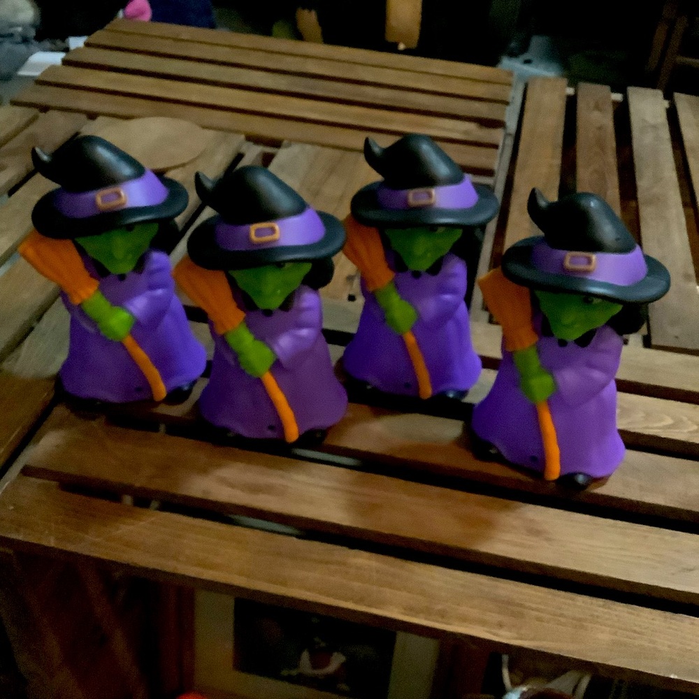 Vintage Blow Mold Talking Witches